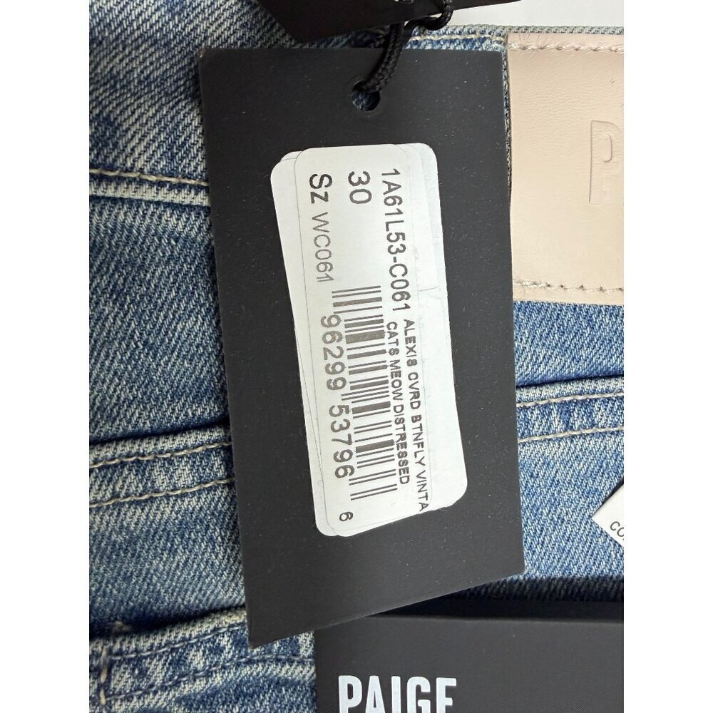 Paige Vintage Womens Alexis High Rise Distressed Ankle Barrel Jeans Sz 30 New - Picture 8 of 14